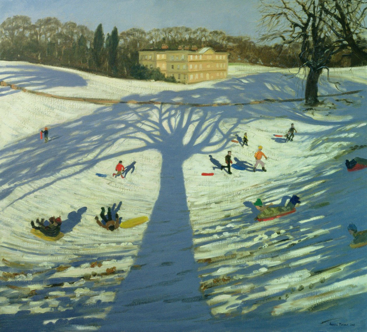 Calke Abbey House, zima, 2002 autorstwa Andrew Macara