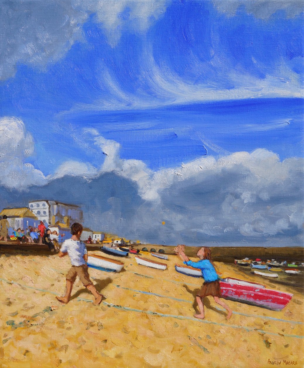 Łapanie piłki, St Ives, 2016, autorstwa Andrew Macara