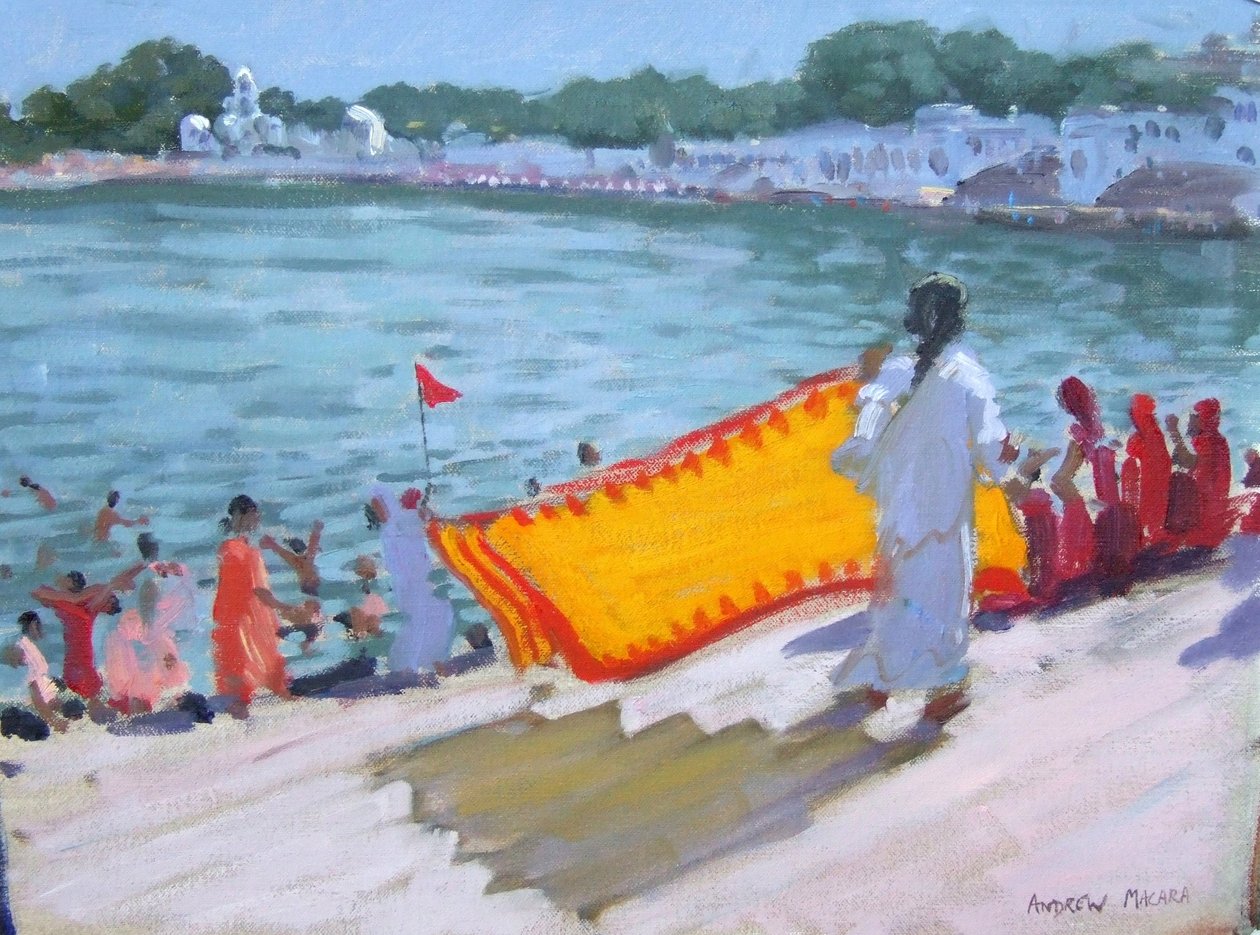 Suszenie Sari, Pushkar autorstwa Andrew Macara