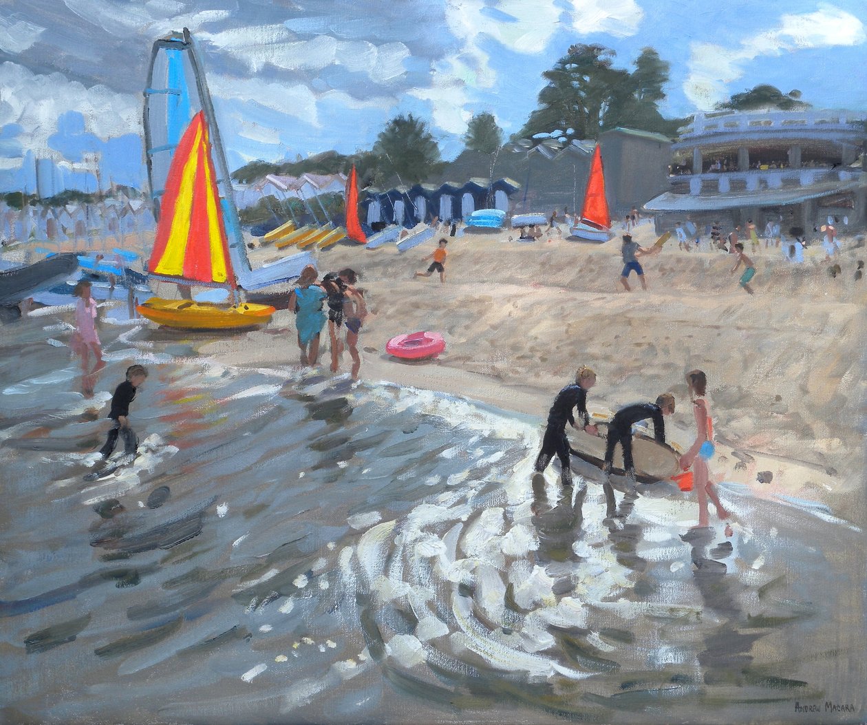 Żaglówki, 2009 (olej na płótnie) autorstwa Andrew Macara