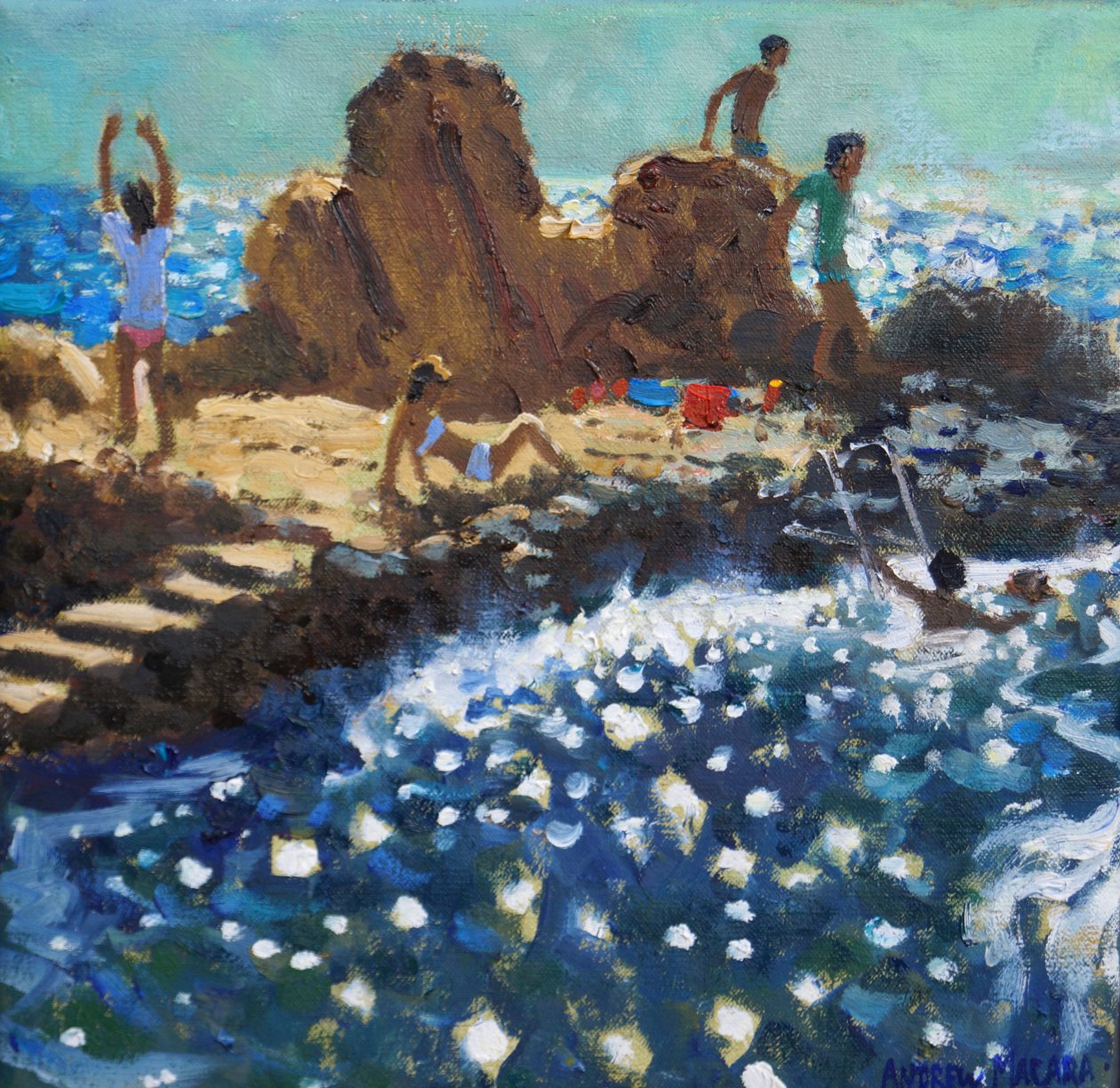 Morska iskra, Rovinj, 2016 (olej na płótnie) autorstwa Andrew Macara