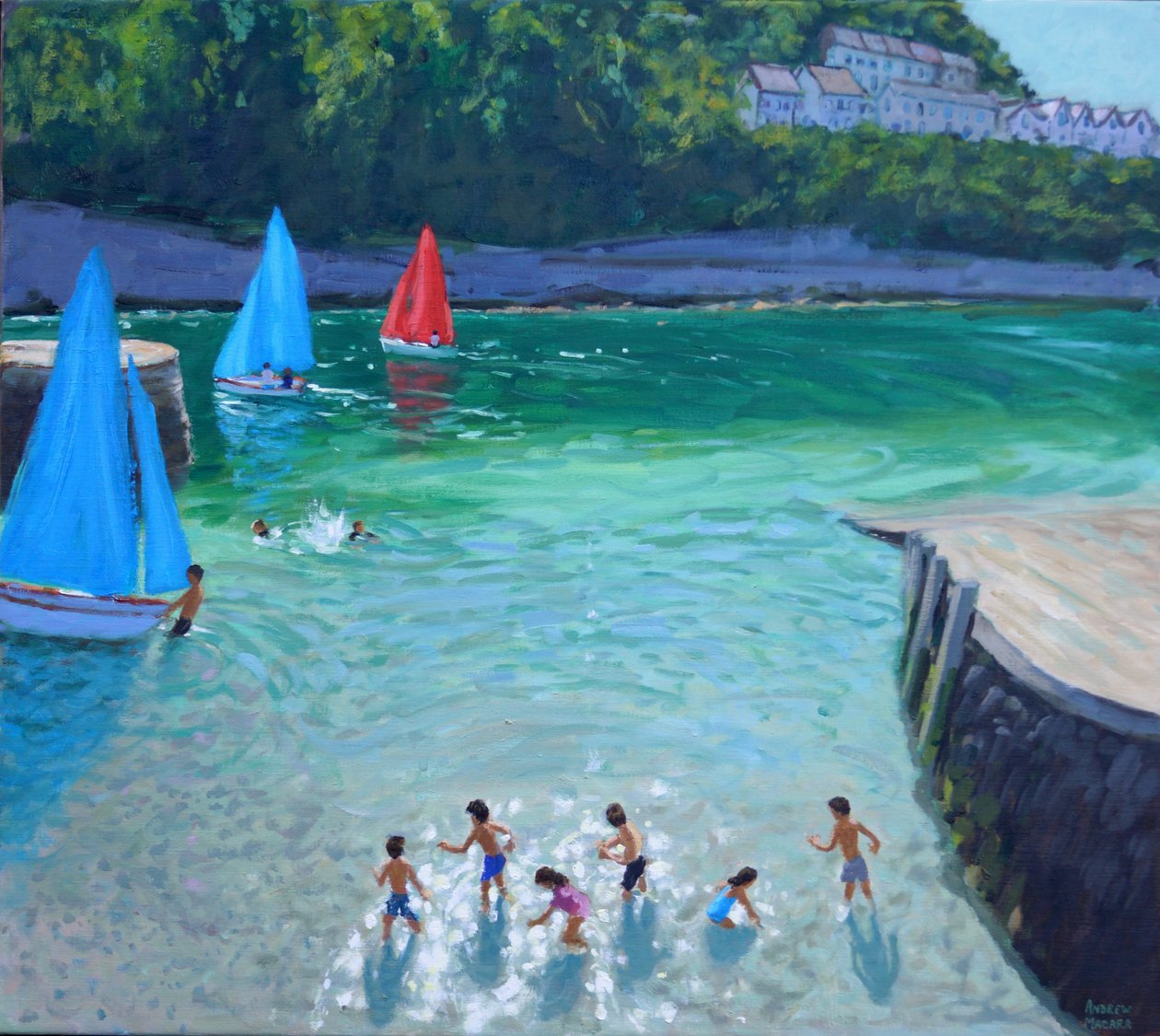 Szumowanie kamieni, Looe, Kornwalia, 2018 autorstwa Andrew Macara