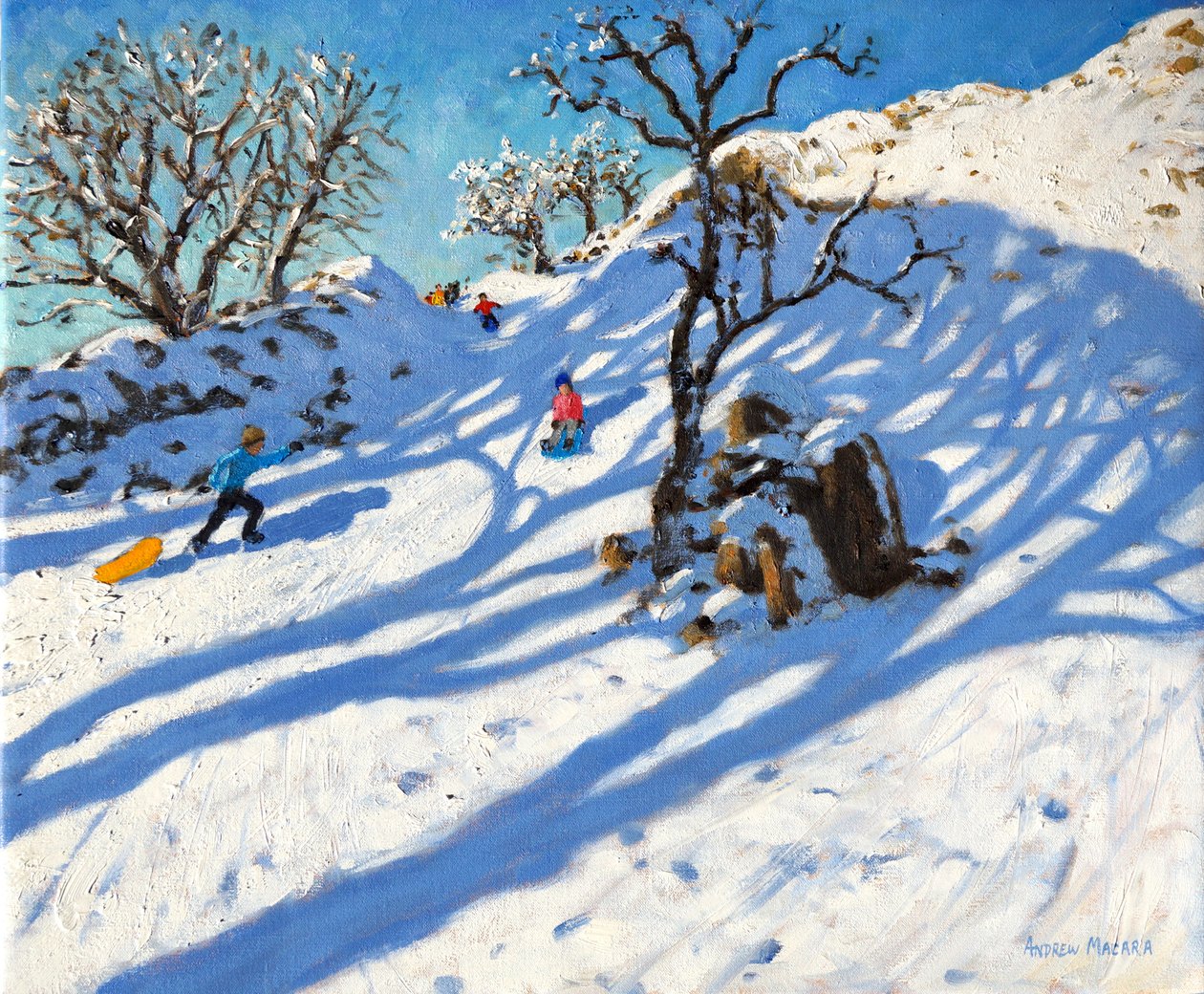 Jazda na sankach, most Glutton, Buxton, Derbyshire, 2016 autorstwa Andrew Macara
