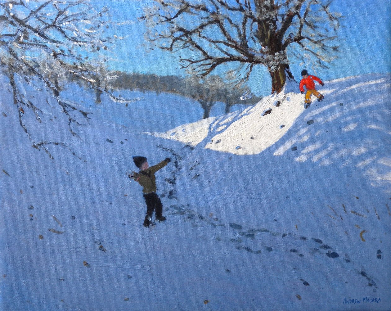Snowballing, 2011 (olej na płótnie) autorstwa Andrew Macara