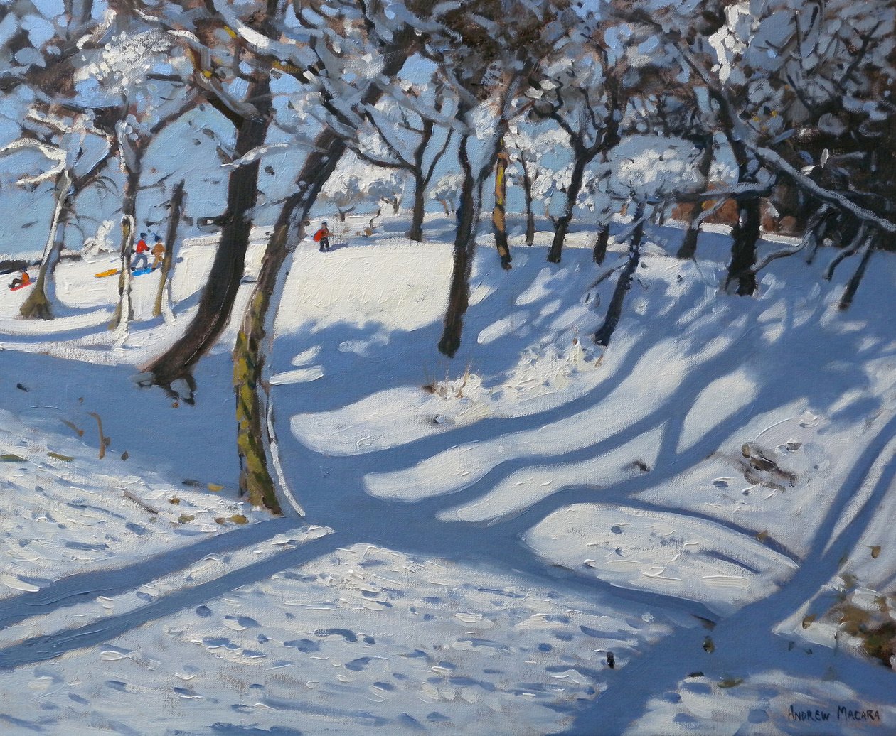 Zima, Ladmanlow, 2010 (olej na płótnie) autorstwa Andrew Macara