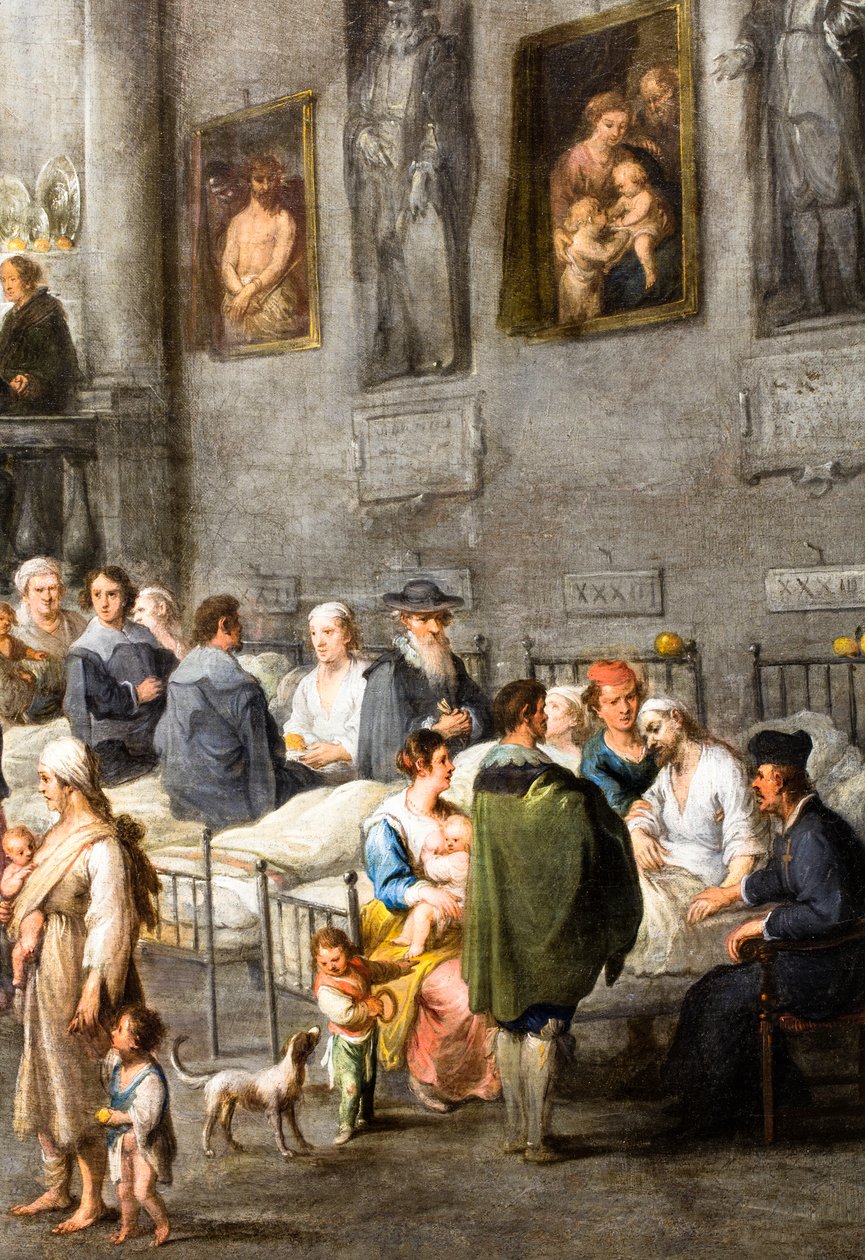 Pomoc choremu, około 1640 r. (olej na płótnie) autorstwa Andries van & Wael Cornelis de (1592 1667) Eertvelt
