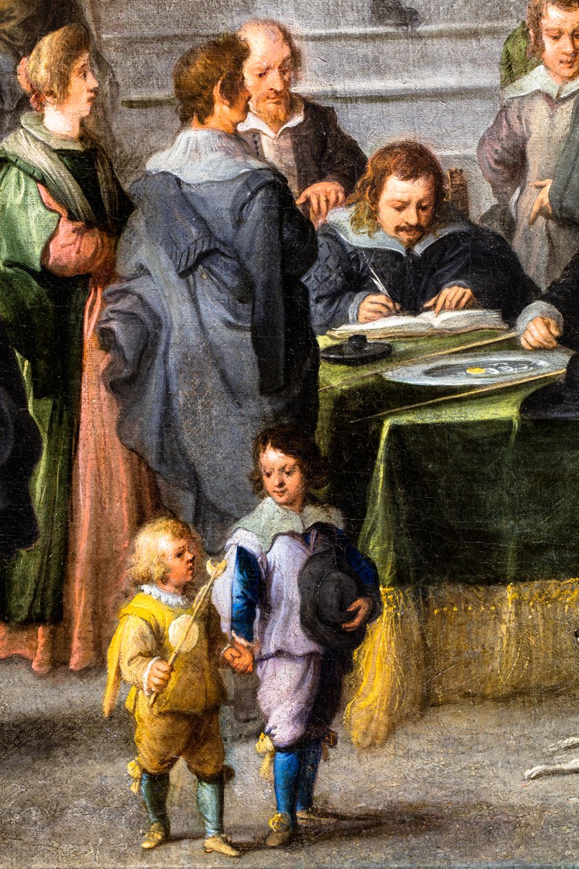 Pomoc choremu, około 1640 r. (olej na płótnie) autorstwa Andries van & Wael Cornelis de (1592 1667) Eertvelt