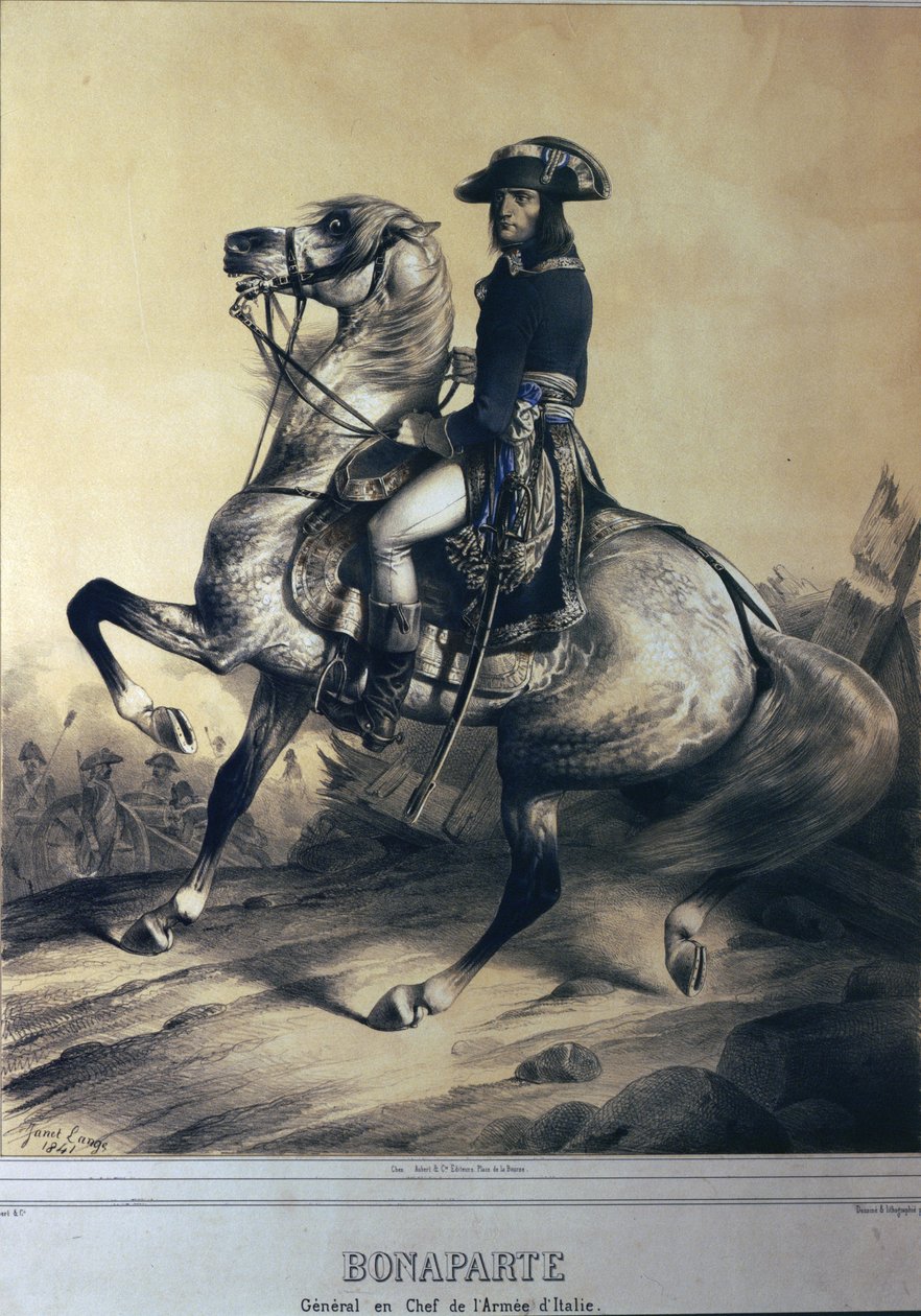 Napoleon Bonaparte jako generał i naczelny dowódca armii włoskiej autorstwa Ange Louis Janet