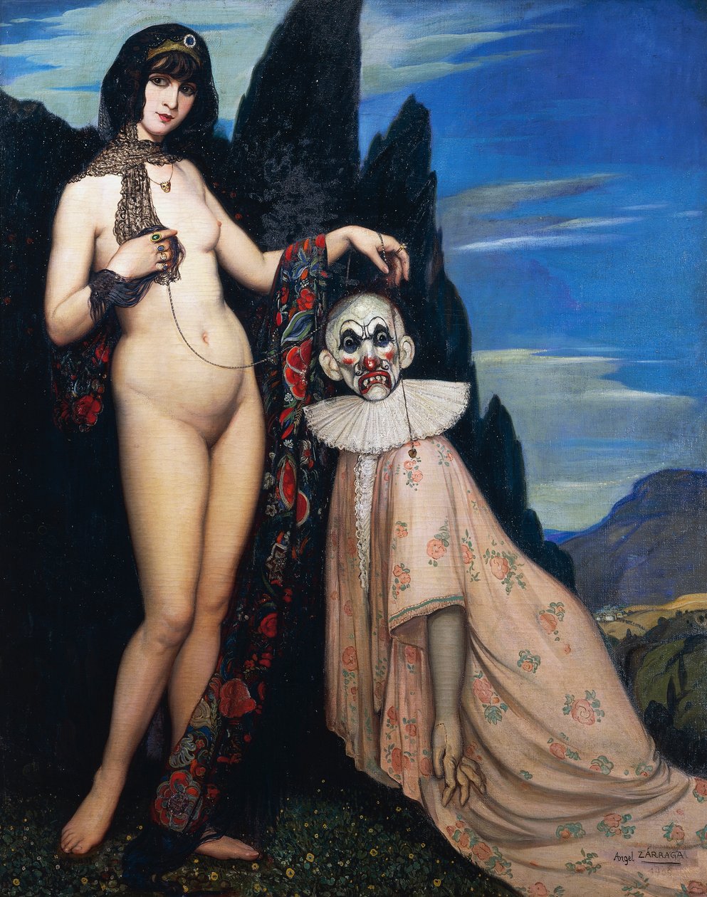 A mulher e o polimento de marionetes autorstwa Ángel Zárraga