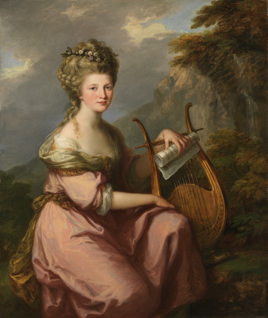 Polski: Portret Sarah Harrop Pani Bates jako Musen autorstwa Angelica Kauffmann