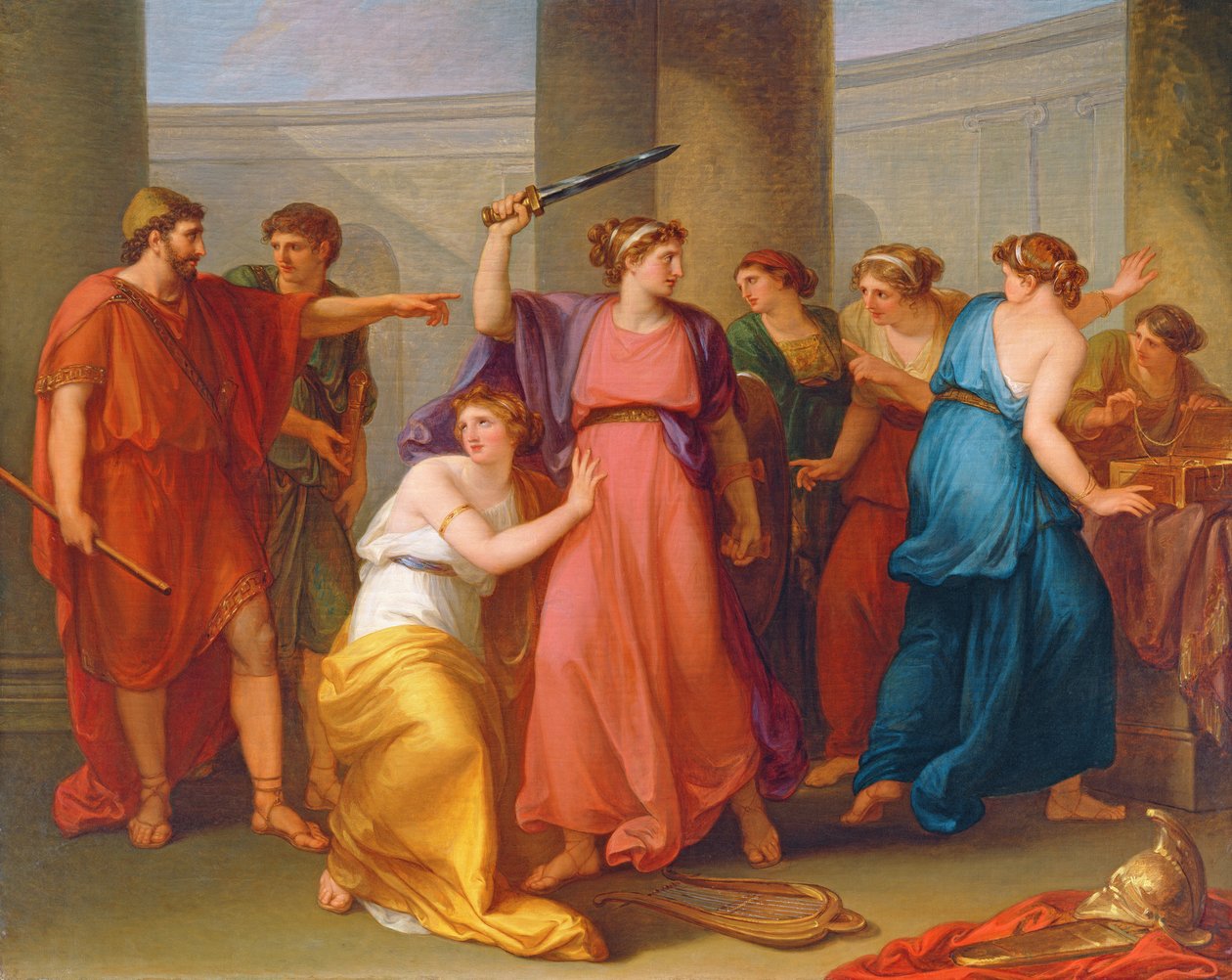 Achilles odkryty autorstwa Angelica Kauffmann