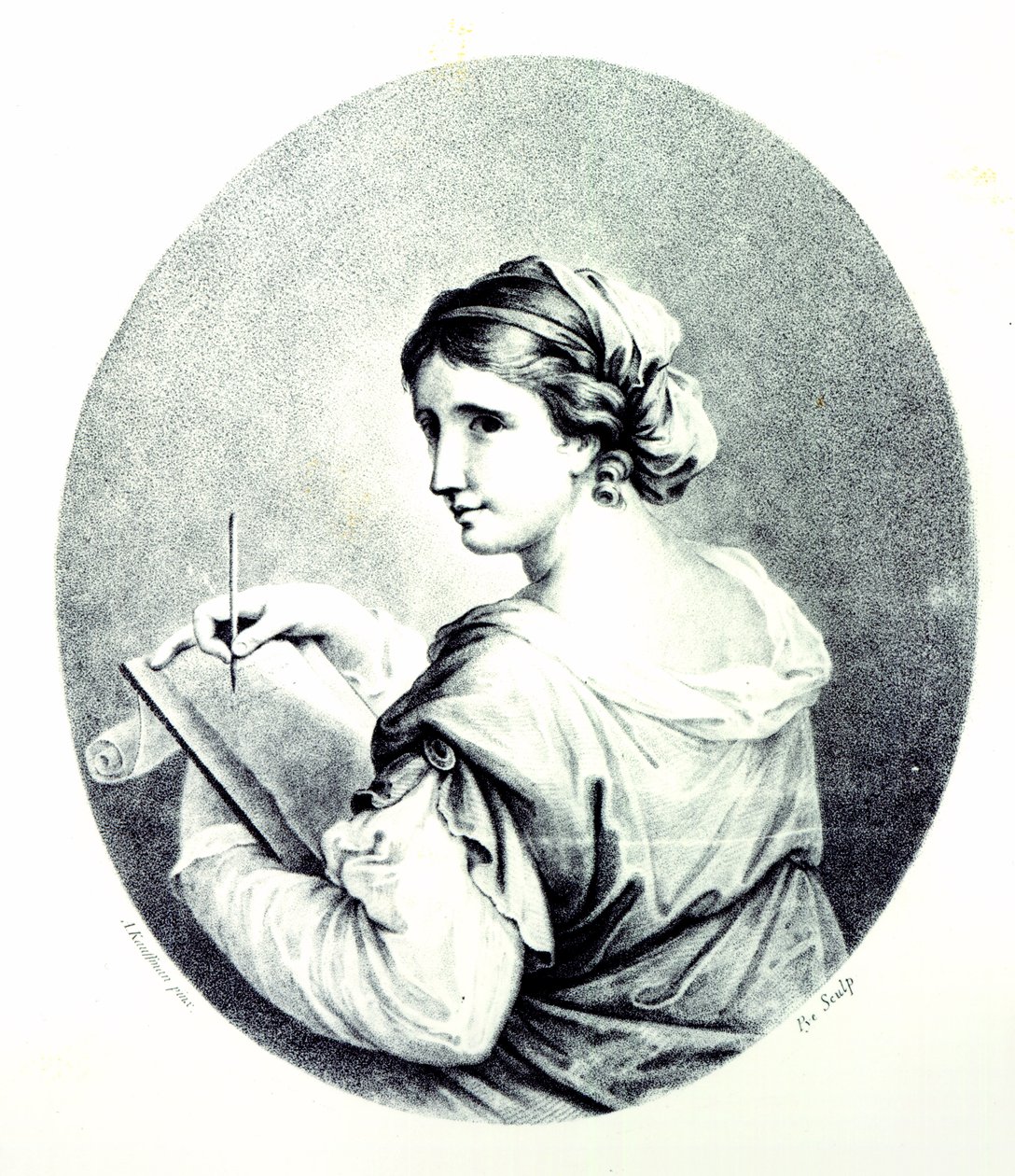 Safona, grawerowana przez Pye, 1774 autorstwa Angelica Kauffmann