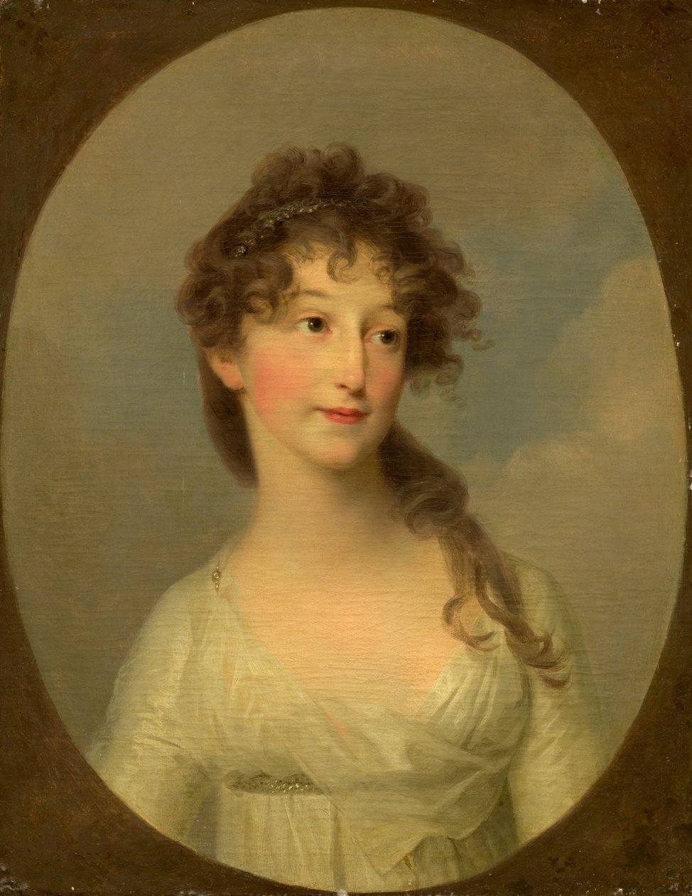 Prawdopodobnie Franciska Krasińska, księżna kurlandzka, ok. 1930 r. 1790. autorstwa Angelica Kauffman