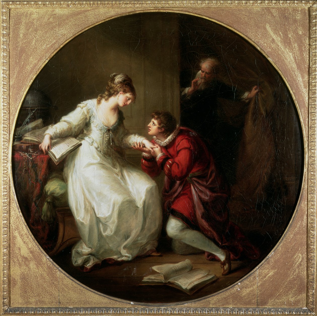 Abelard zabiegający o rękę Heloizy autorstwa Angelica Kauffmann