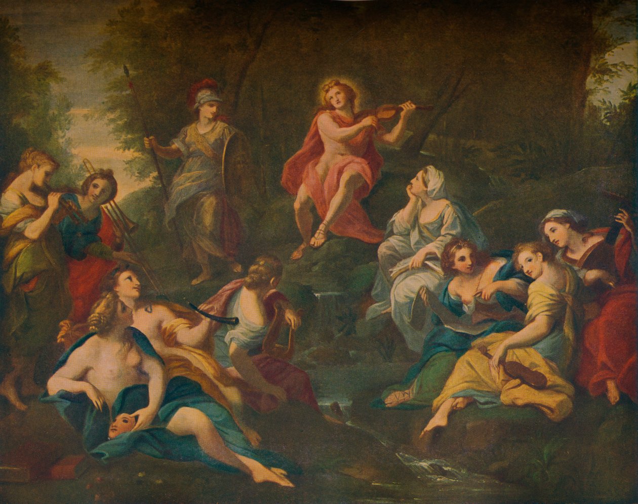 Apollo i muzy, 1772 autorstwa Angelica Kauffmann
