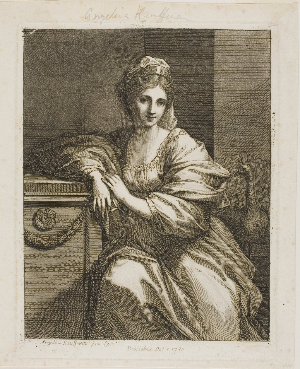Juno i Paw autorstwa Angelica Kauffmann