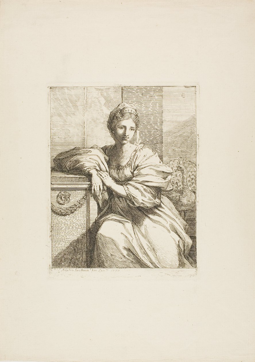Juno i Paw autorstwa Angelica Kauffmann