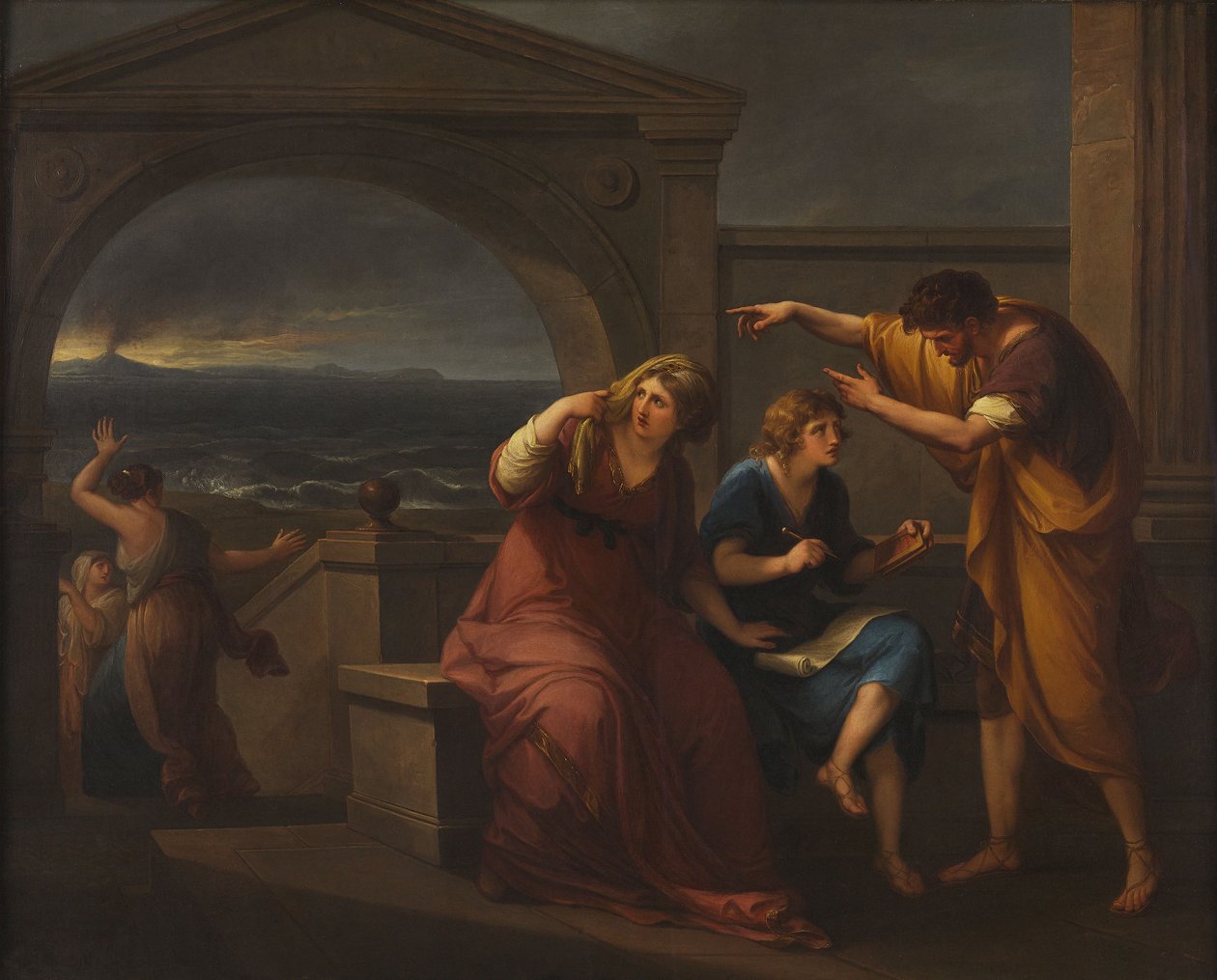Pliniusz Młodszy i jego matka w Misenum, 79 r. n.e. autorstwa Angelica Kauffmann