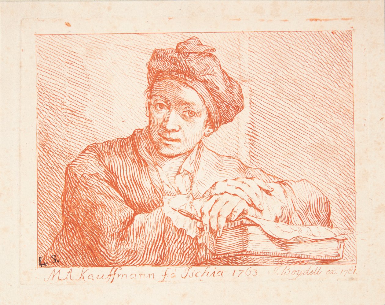 Porträt von Johann Joachim Winckelmann autorstwa Angelica Kauffmann