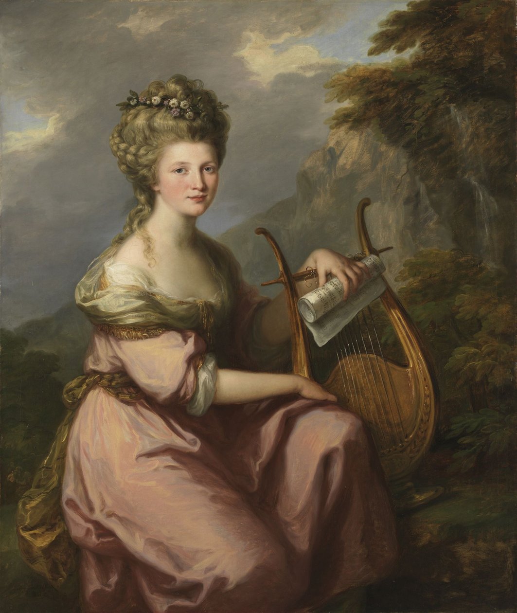 Portret Sarah Harrop (pani Bates) jako muzy autorstwa Angelica Kauffmann