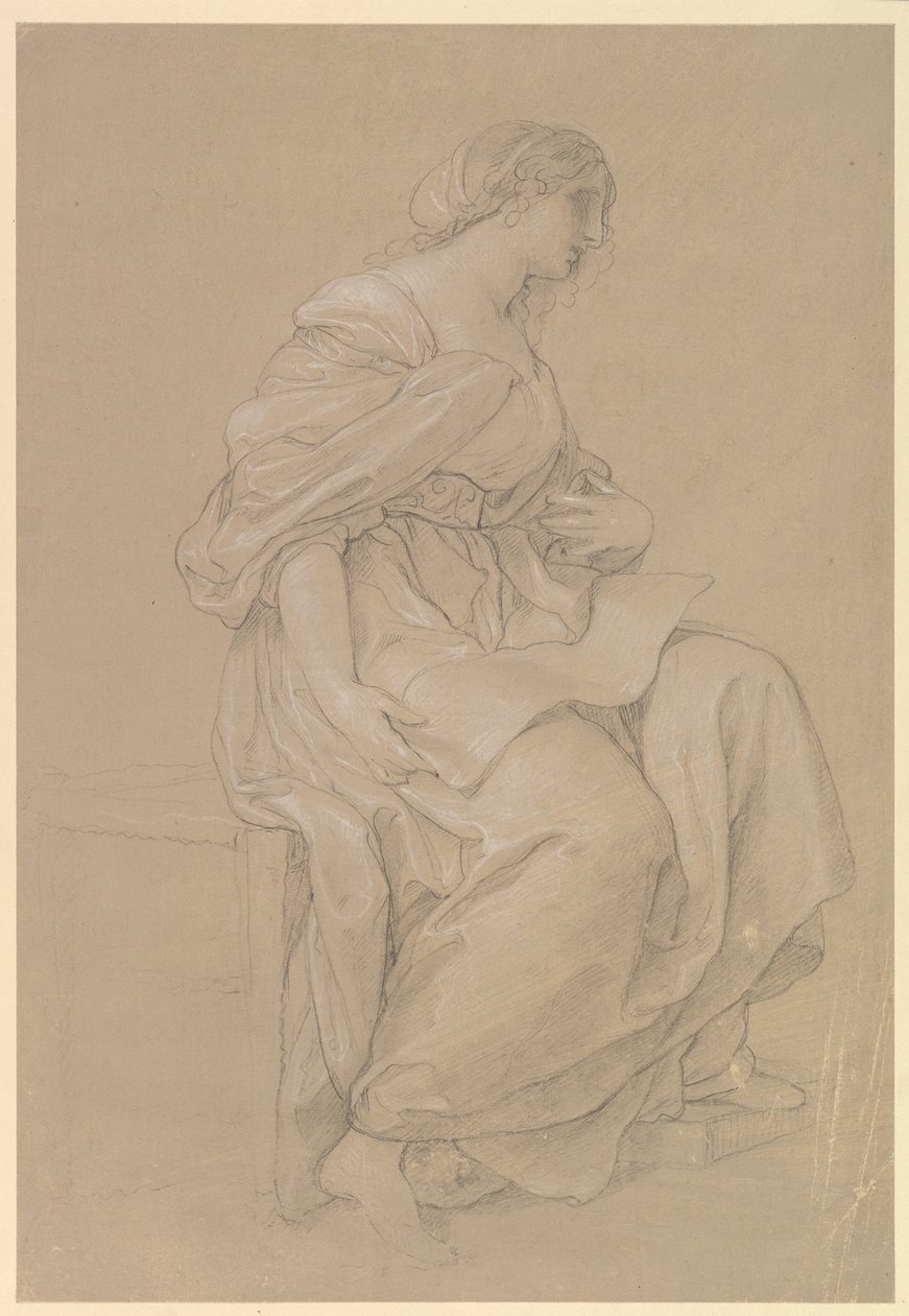 Studium siedzącej kobiety autorstwa Angelica Kauffmann