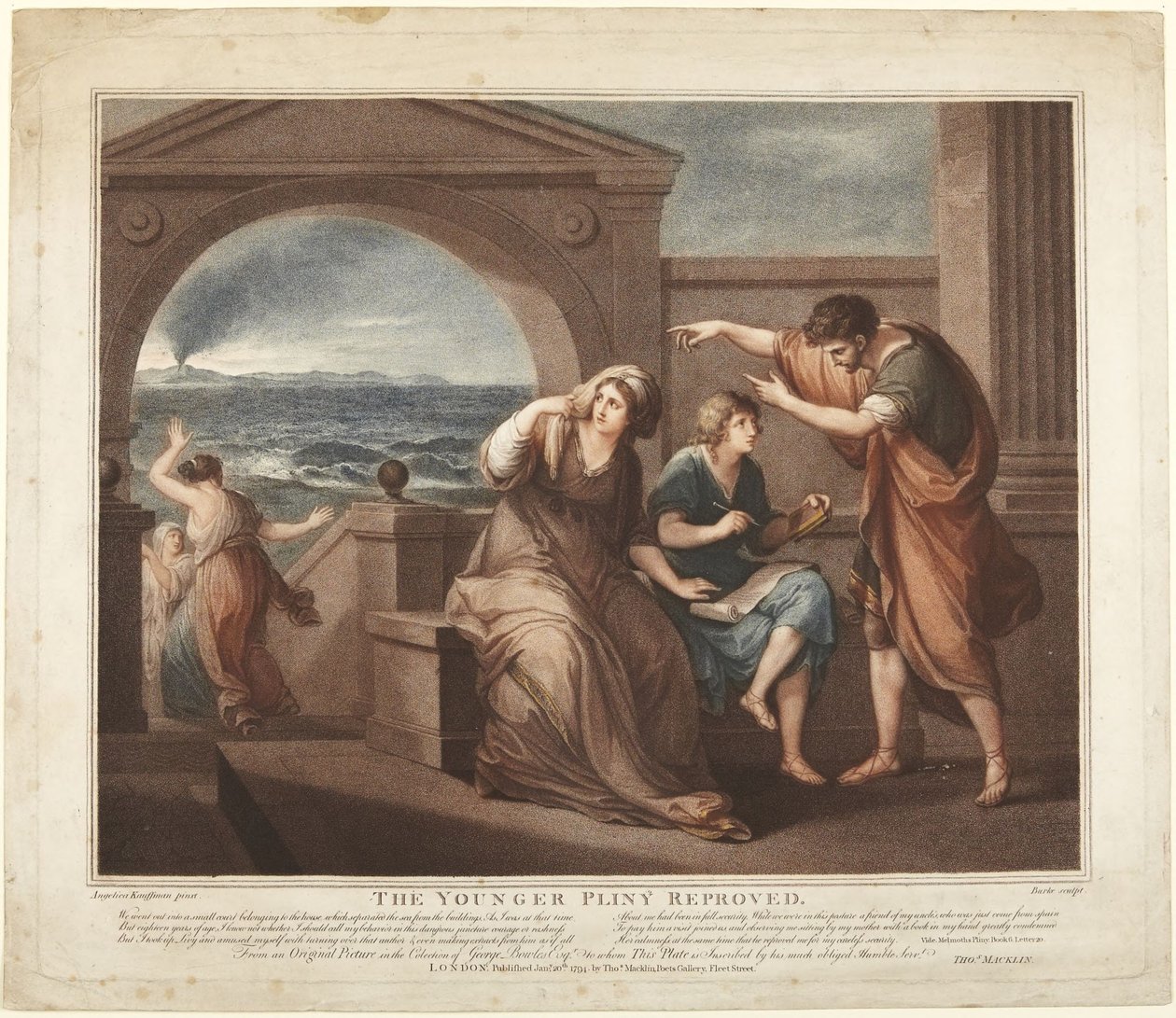 Młodszy Pliniusz skarcony autorstwa Angelica Kauffmann
