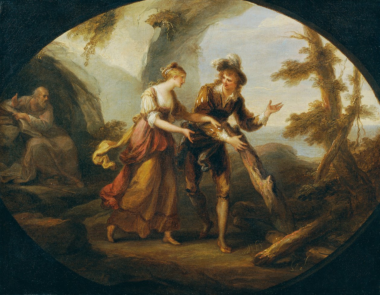 Miranda i Ferdynand autorstwa Angelica Kauffmann