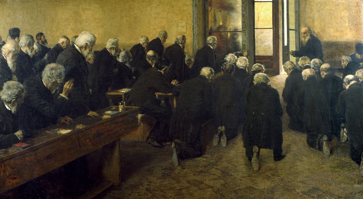 Wiatyk, 1884 autorstwa Angelo Morbelli