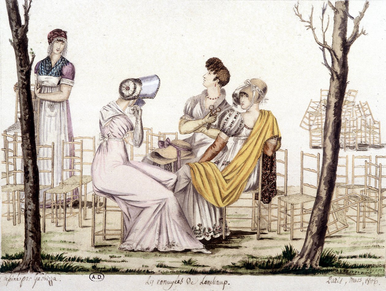 Znudzony Lonchamp, marzec 1806. Rysunek Garbizza. autorstwa Angelo (after) Garbizza