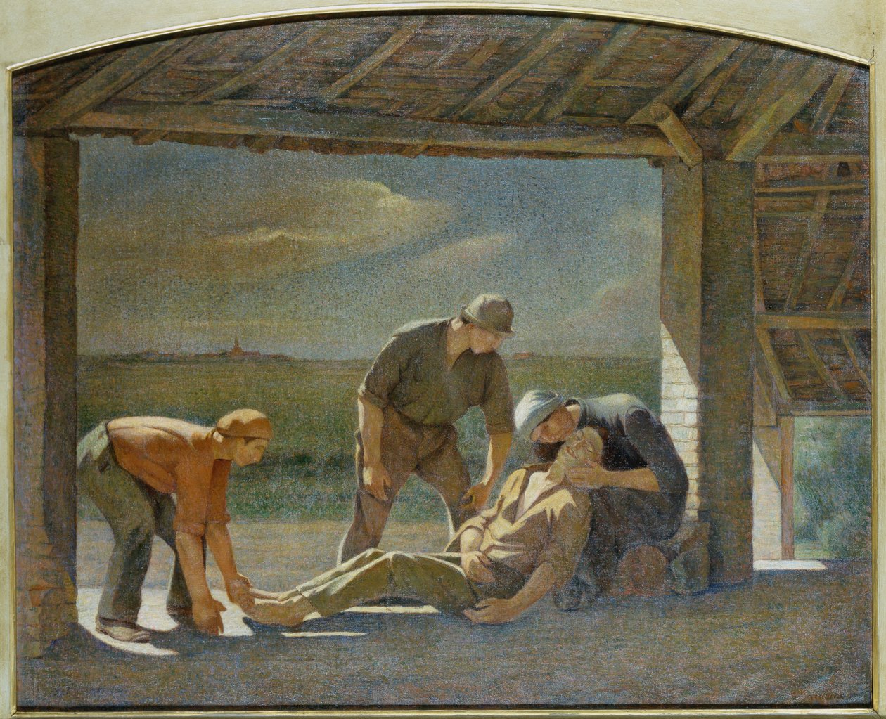 Pieta (olej na płótnie) autorstwa Angelo Barabino