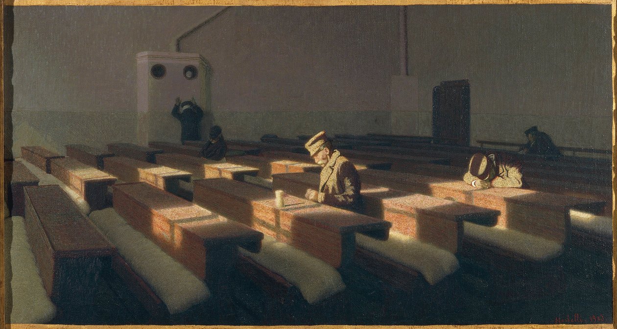 Włochy, Wenecja, Boże Narodzenie tych, którzy pozostają autorstwa Angelo Morbelli