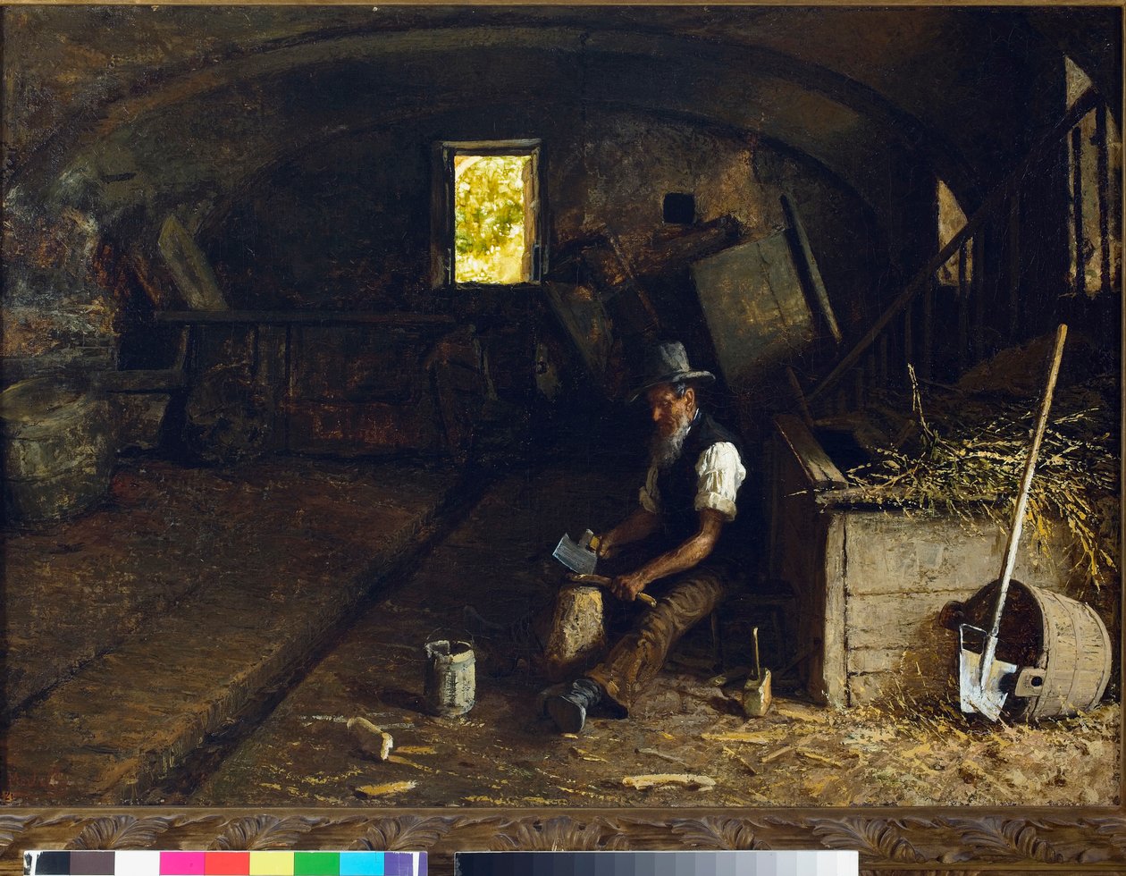 Łuparka do drewna. 1881-84 autorstwa Angelo Morbelli