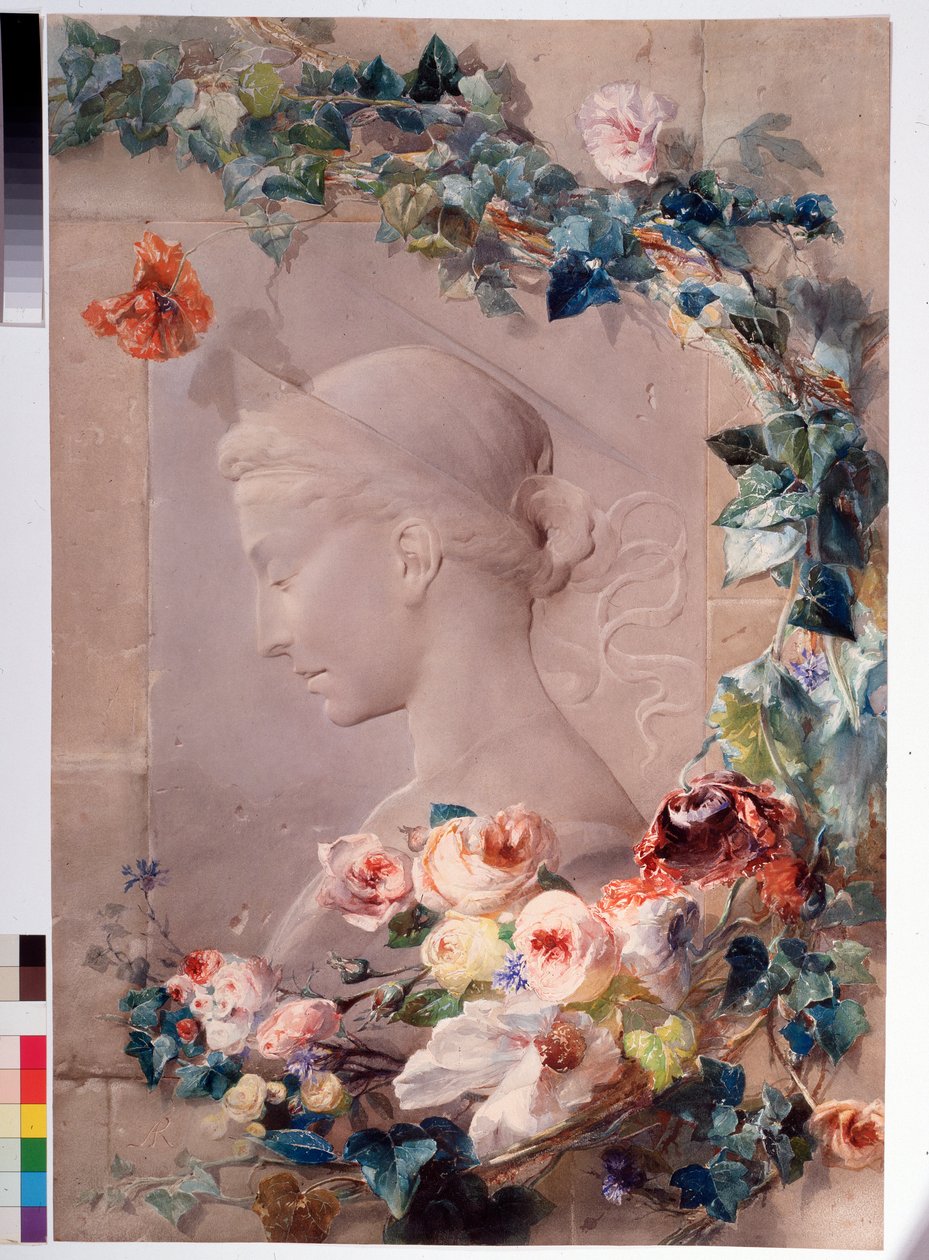 Przedstawienie akwareli św. Cecylii autorstwa Angelo Rossi (1814-1871) 1859 Dim 81x55 cm Genes, Galleria d