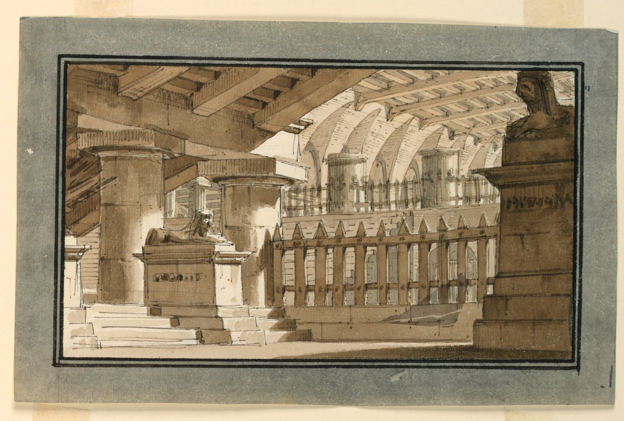 Scenografia, więzienie egipskie autorstwa Angelo Toselli