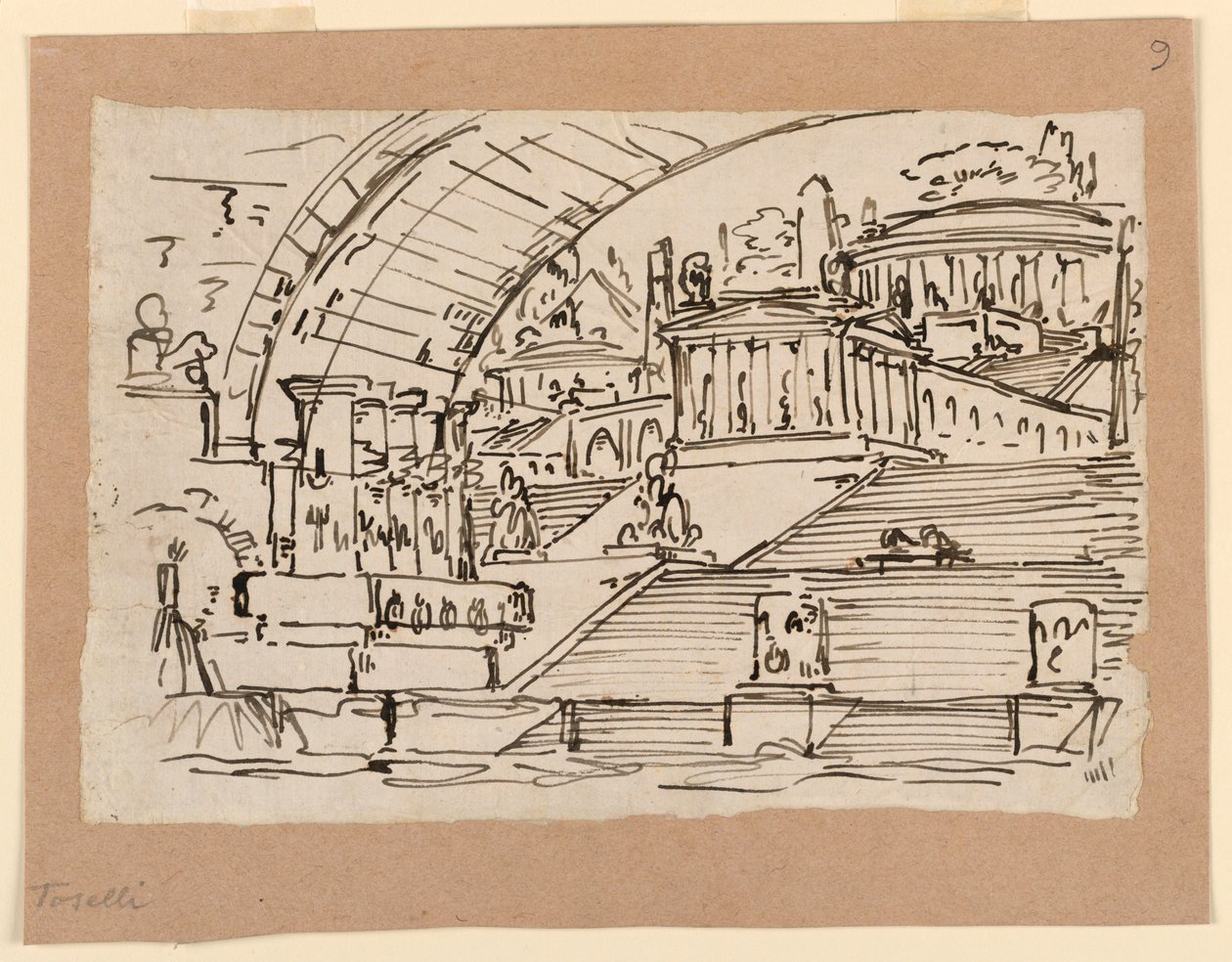 Scenografia, wyobrażone miasto autorstwa Angelo Toselli