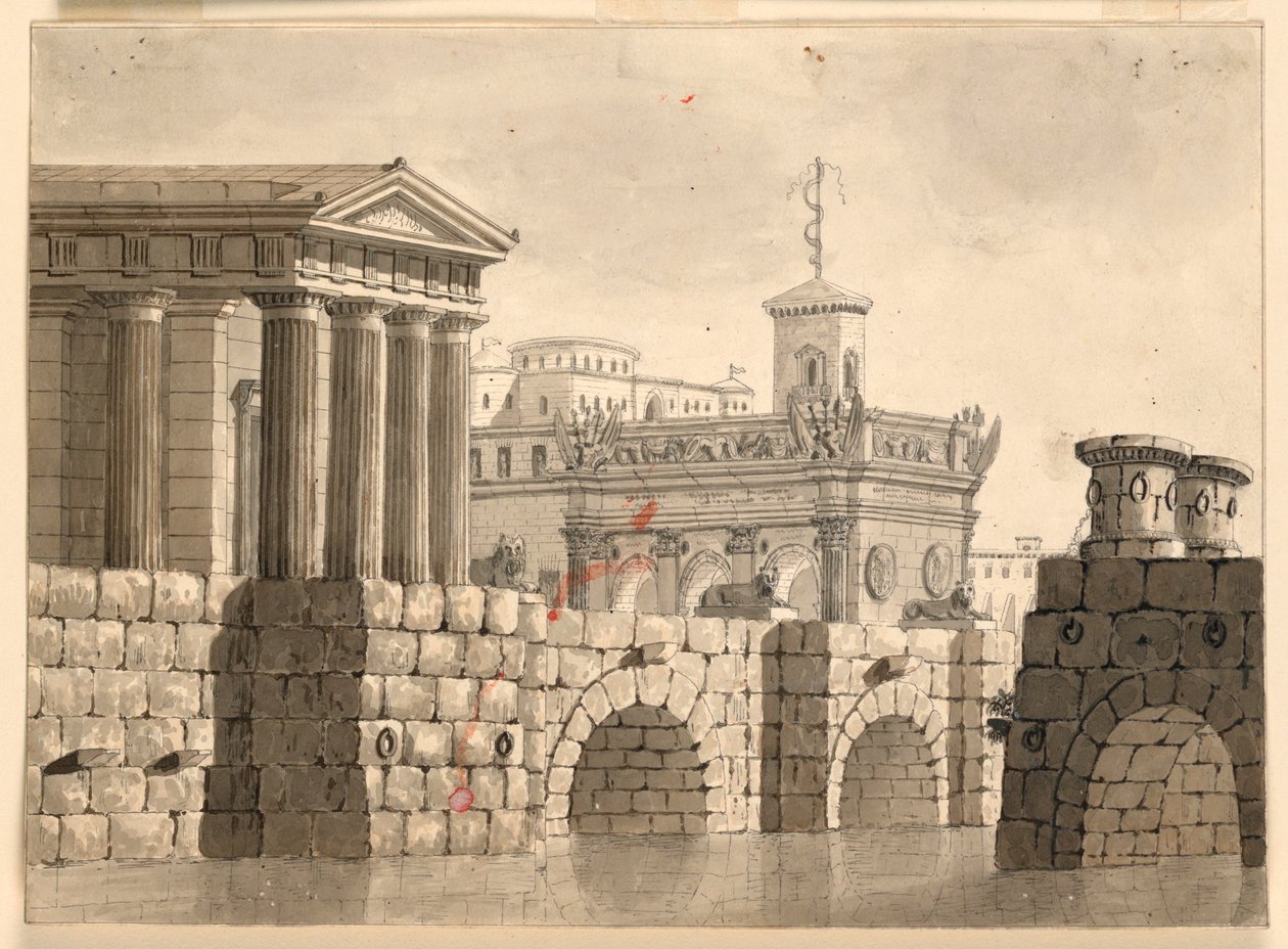 Scenografia, Pałace i Rzeka autorstwa Angelo Toselli