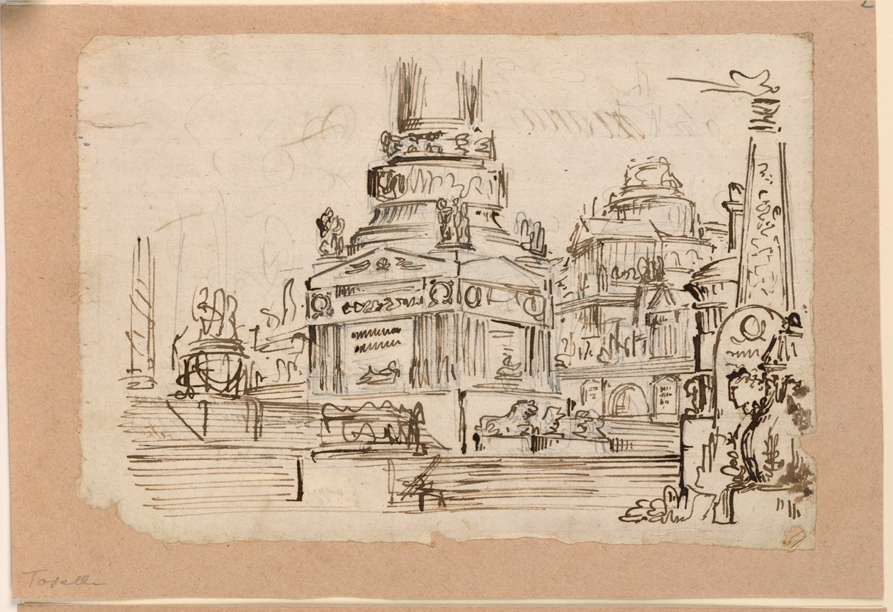 Scenografia, Cokół Pomnika autorstwa Angelo Toselli