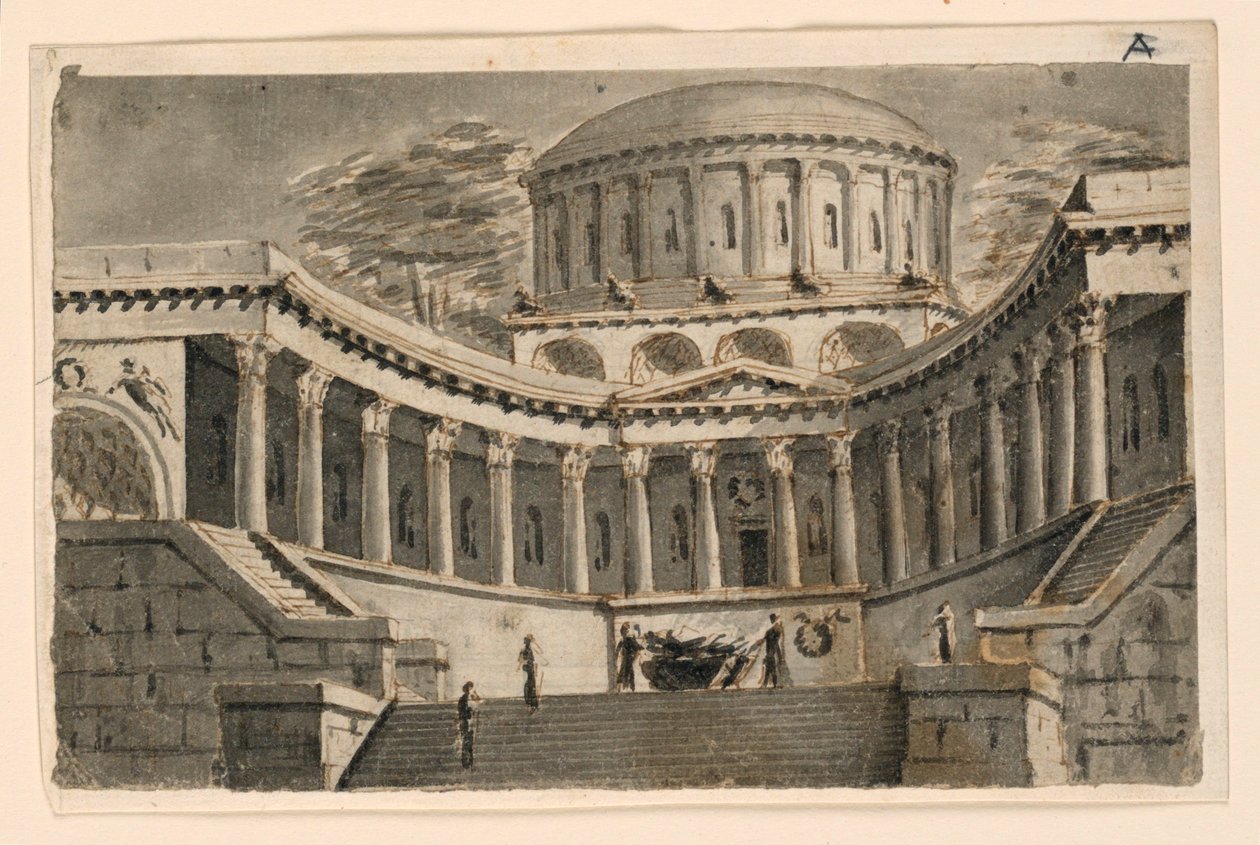 Scenografia, Atrium Świątyni autorstwa Angelo Toselli