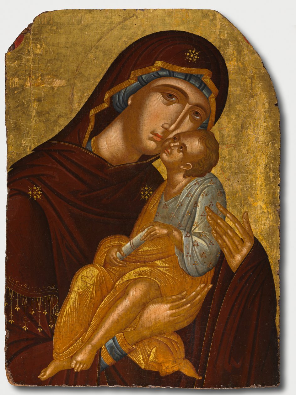 Ikona Matki Bożej i Dzieciątka Chrystus Dziewica Eleousa, ok. 1900 r. 1425-50. autorstwa Angelos Akotantos