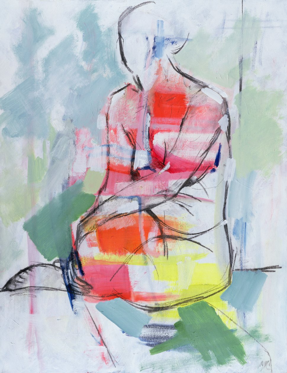 Siedzący akt, 2010 autorstwa Angie Kenber
