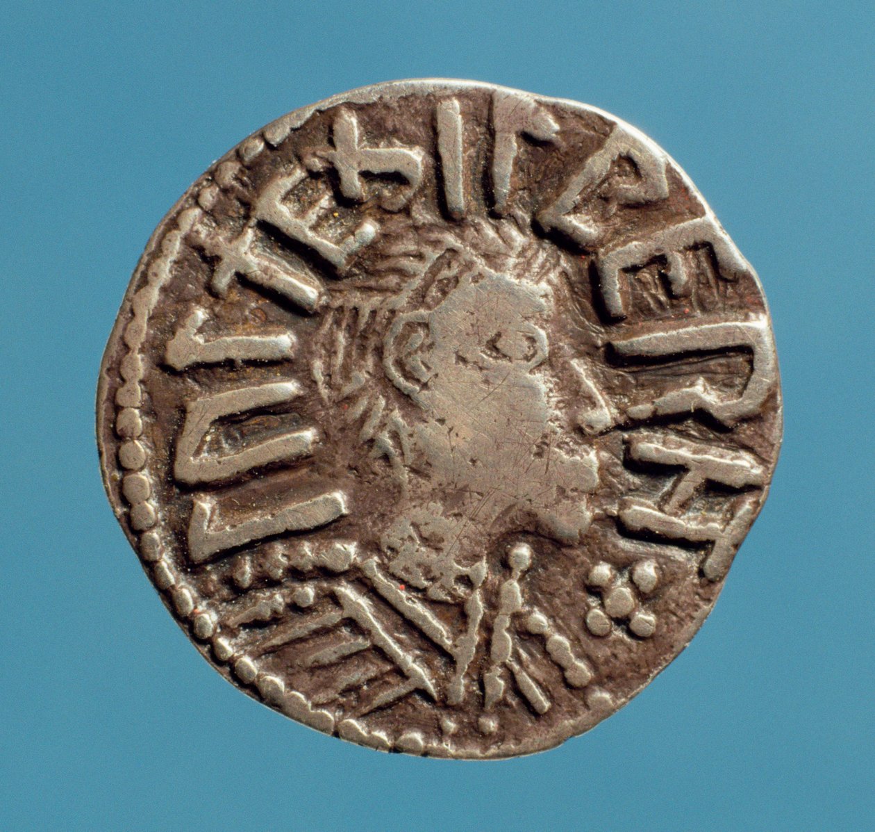 Penny (awers) z Aethelberht (zm.794) anglosaski król Anglii Wschodniej. (srebro) autorstwa Anglo Saxon