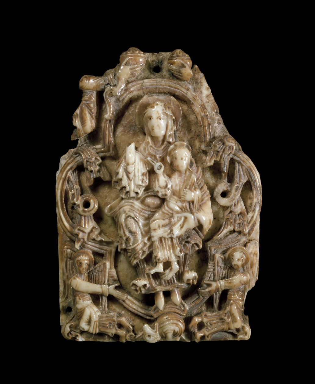 Dziewica z Dzieciątkiem (Kieł morsa) autorstwa Anglo Saxon