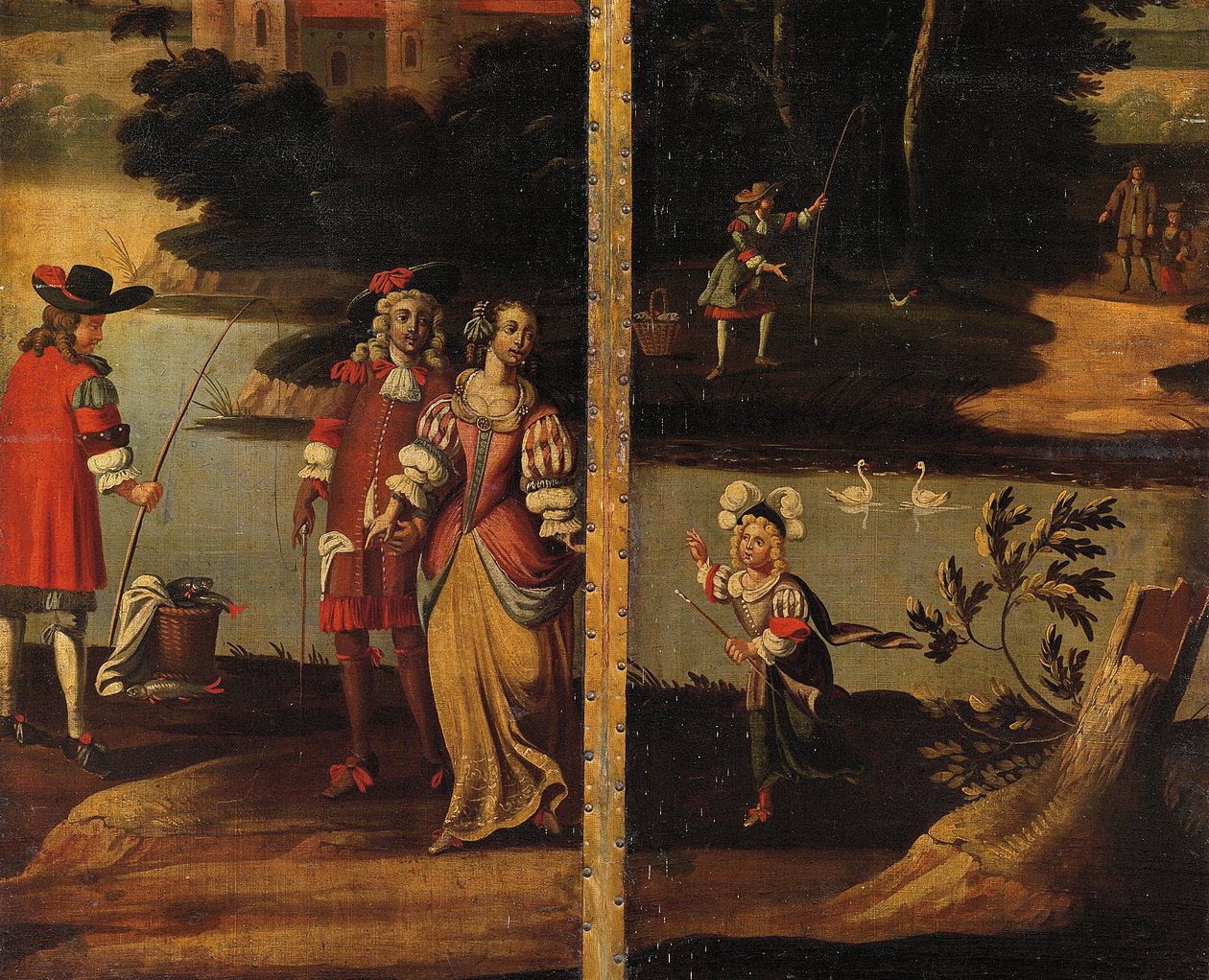 Poczwórny ekran dwustronny, ok.1700 autorstwa Anglo Flemish School