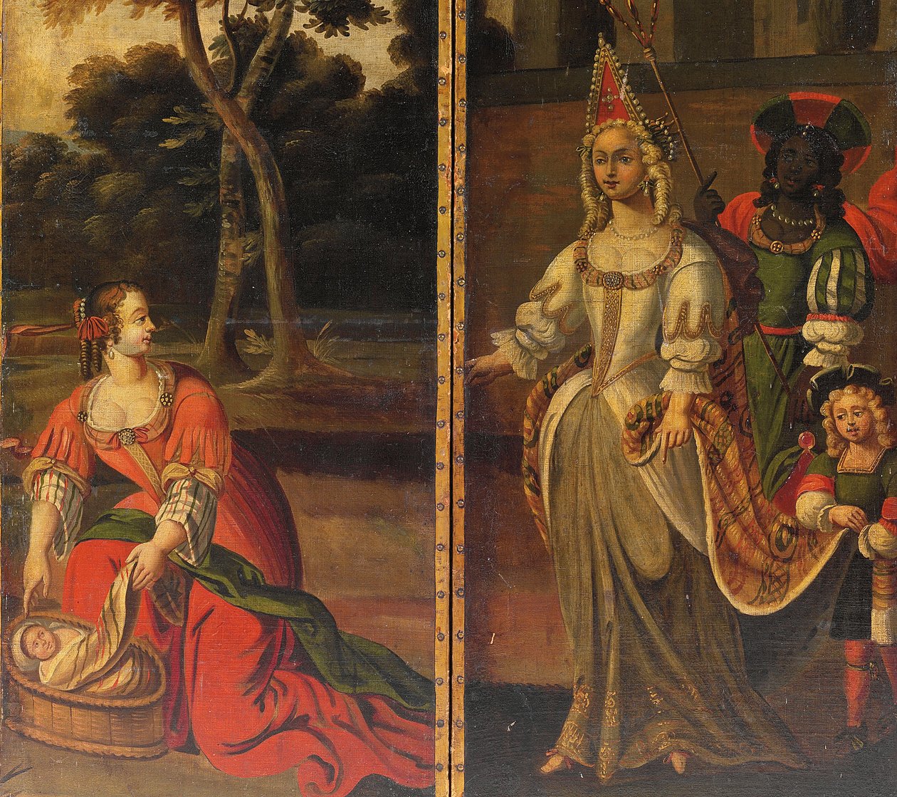 Poczwórny ekran dwustronny, ok.1700 autorstwa Anglo Flemish School