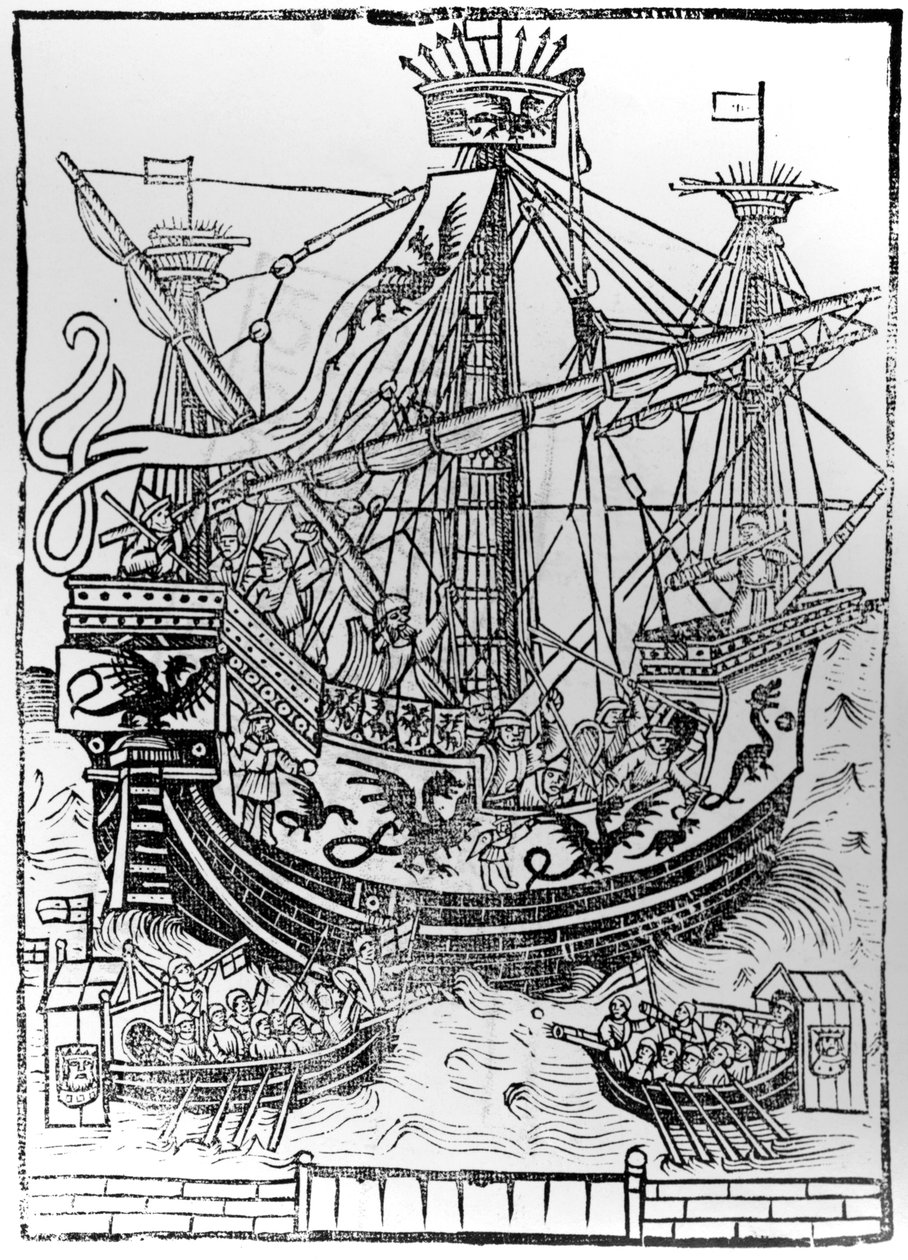 Triumfalny przyjazd Karola V, cesarza rzymskiego do Brugii, 1515 autorstwa Anglo French School