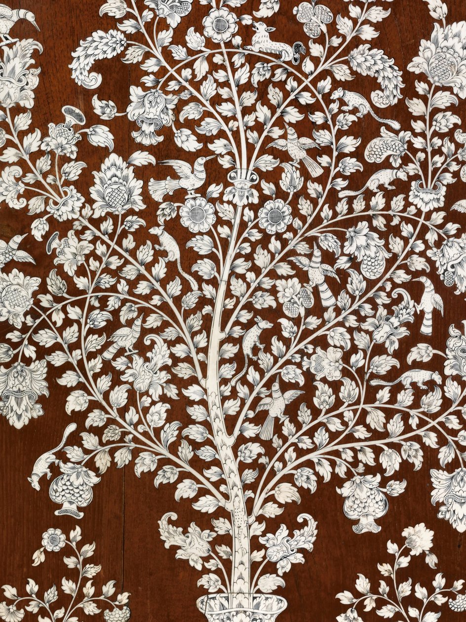 Gabinet, Vizagapatam, ok. 1720-30 (kość słoniowa, teak, heban i szylkret) autorstwa Anglo Indian School