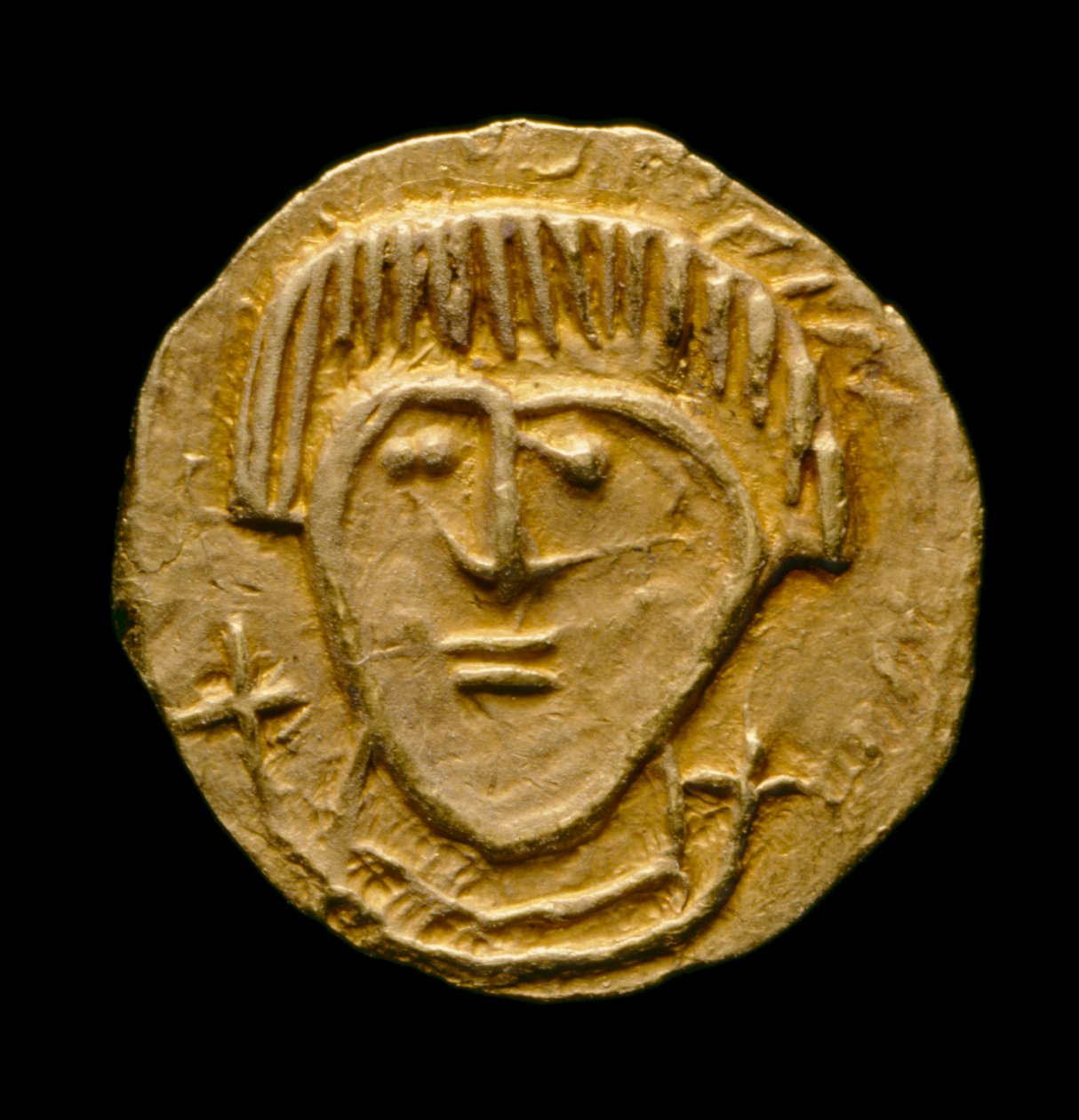 Moneta Crondall nr. 59, anglosaska moneta ze skarbca Crondallów, Crondall, Hampshire (złoto) autorstwa Anglo Saxon