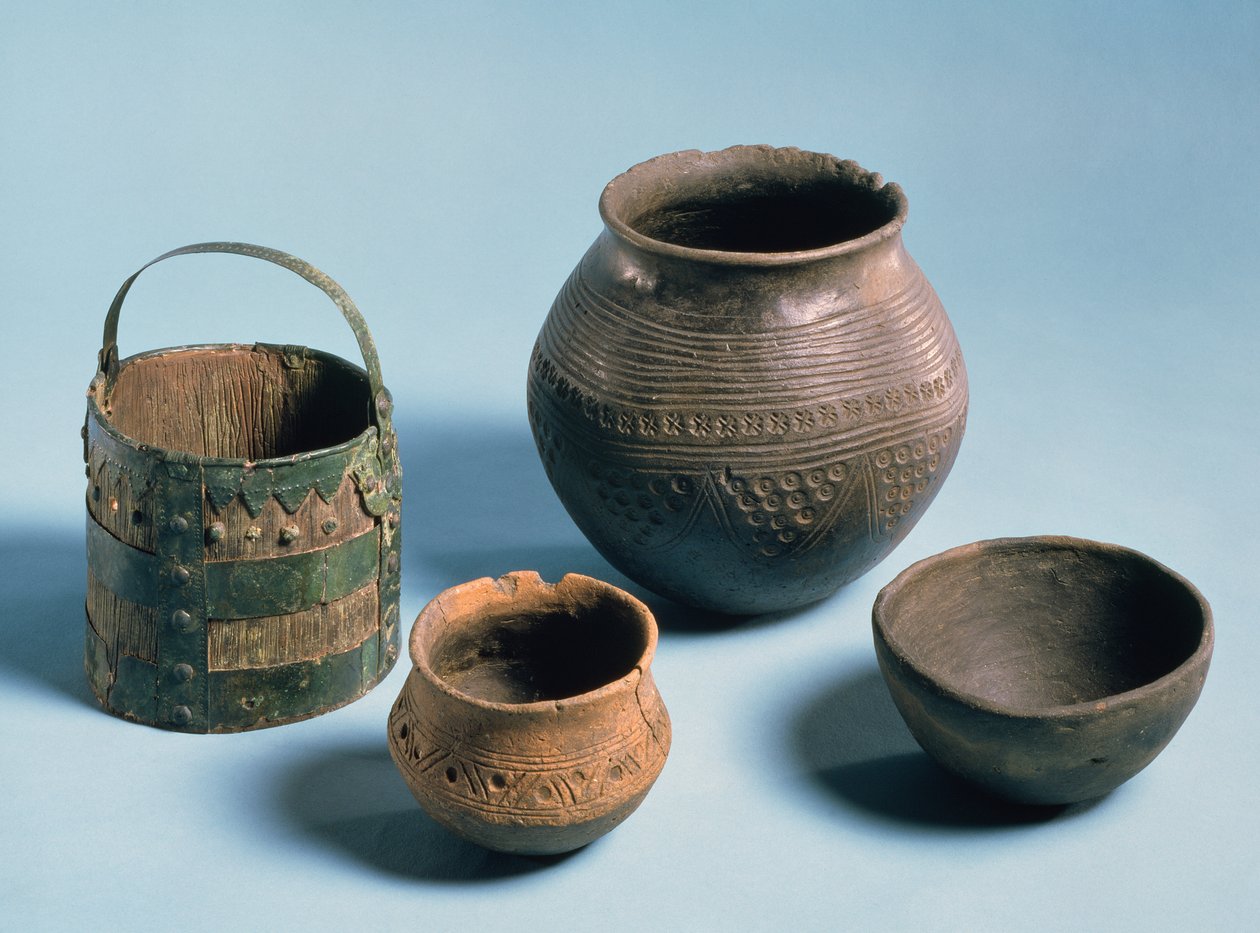 Wyposażenie gospodarstwa domowego, anglosaskie, prawdopodobnie V-VII w. (garncarstwo) autorstwa Anglo Saxon