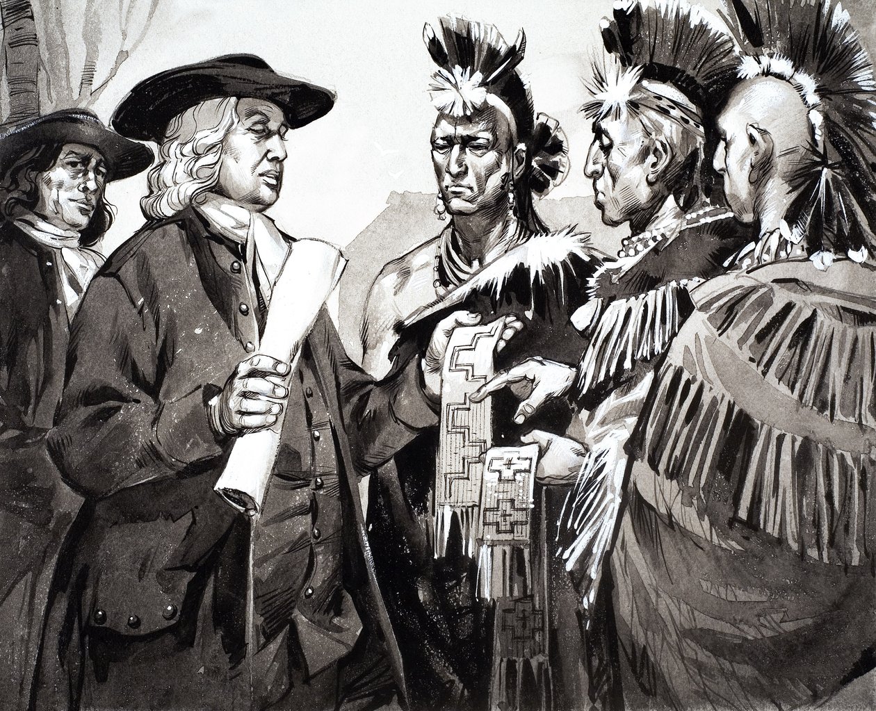 Naród podzielony, ilustracja z filmu "The Making of America autorstwa Angus McBride