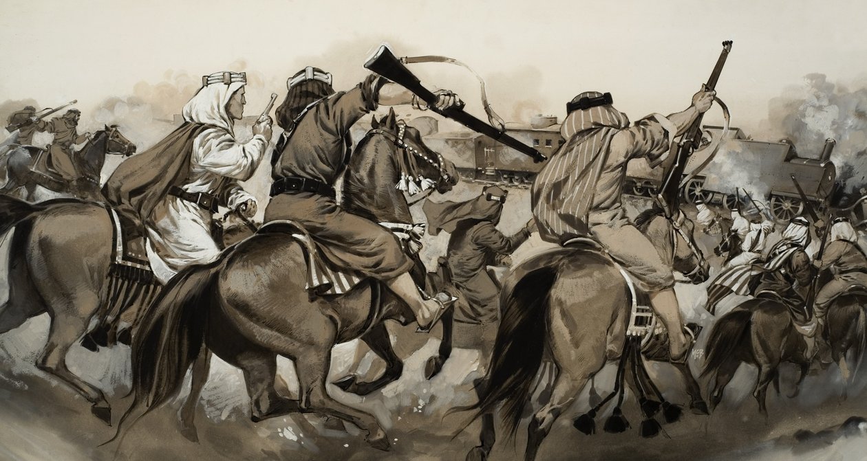 Arabowie kontra Turcy (gwasz na papierze) autorstwa Angus McBride